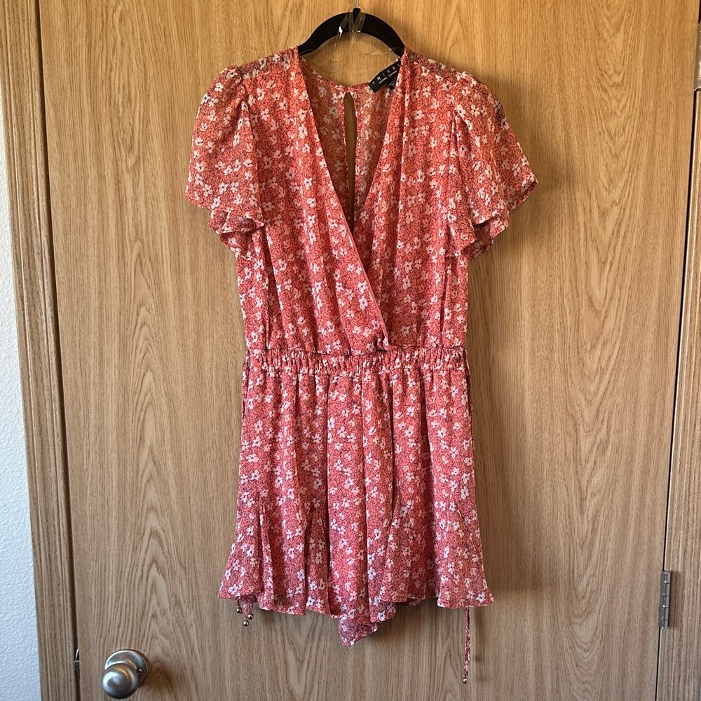 Cute Pink Floral Romper